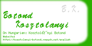 botond kosztolanyi business card